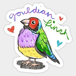 The Gouldian Finch Sticker